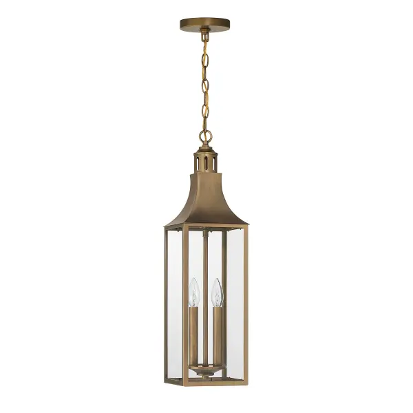 Lancaster 2-Light Outdoor Hanging Lantern in Atlas Bronze - alternate view
