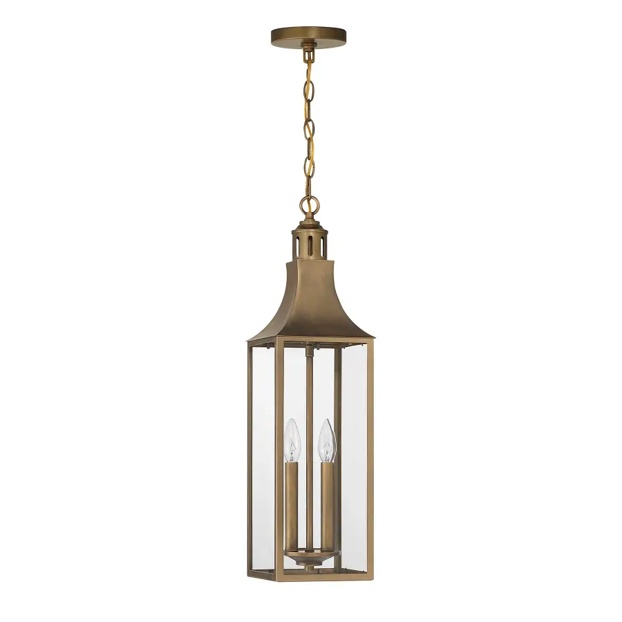 Lancaster 2-Light Outdoor Hanging Lantern in Atlas Bronze - Image 2