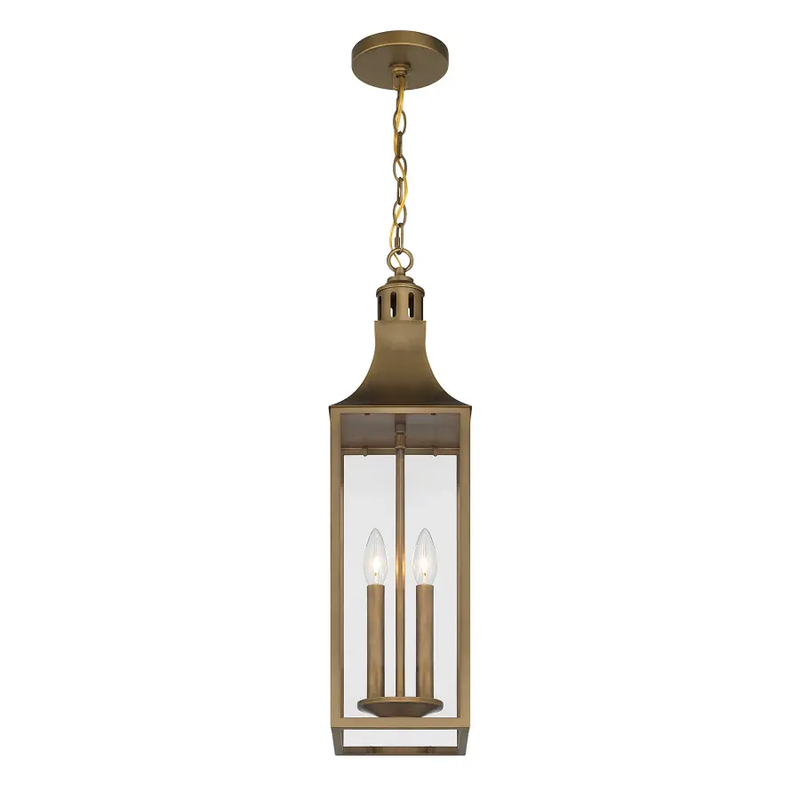 Lancaster 2-Light Outdoor Hanging Lantern in Atlas Bronze - Image 5