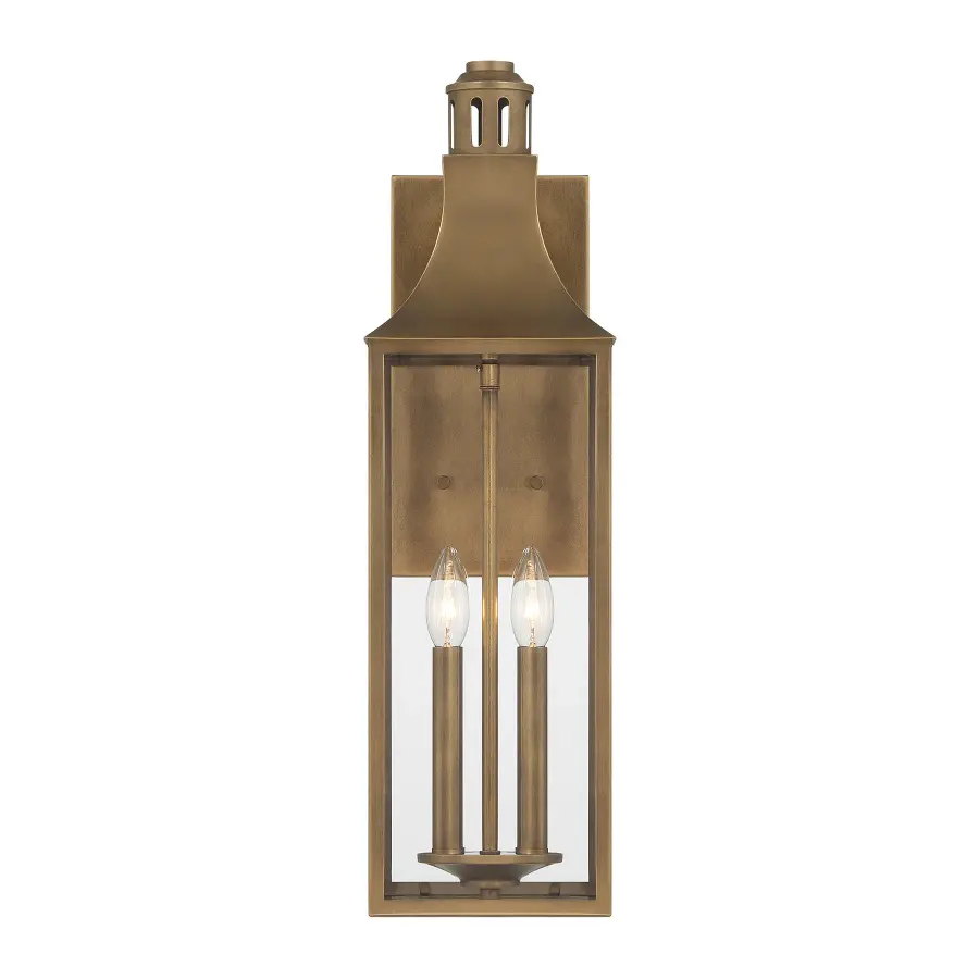 Lancaster 2-Light Outdoor Wall Lantern in Atlas Bronze - Image 3