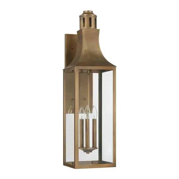 Lancaster 3-Light Outdoor Wall Lantern in Atlas Bronze - alternate view