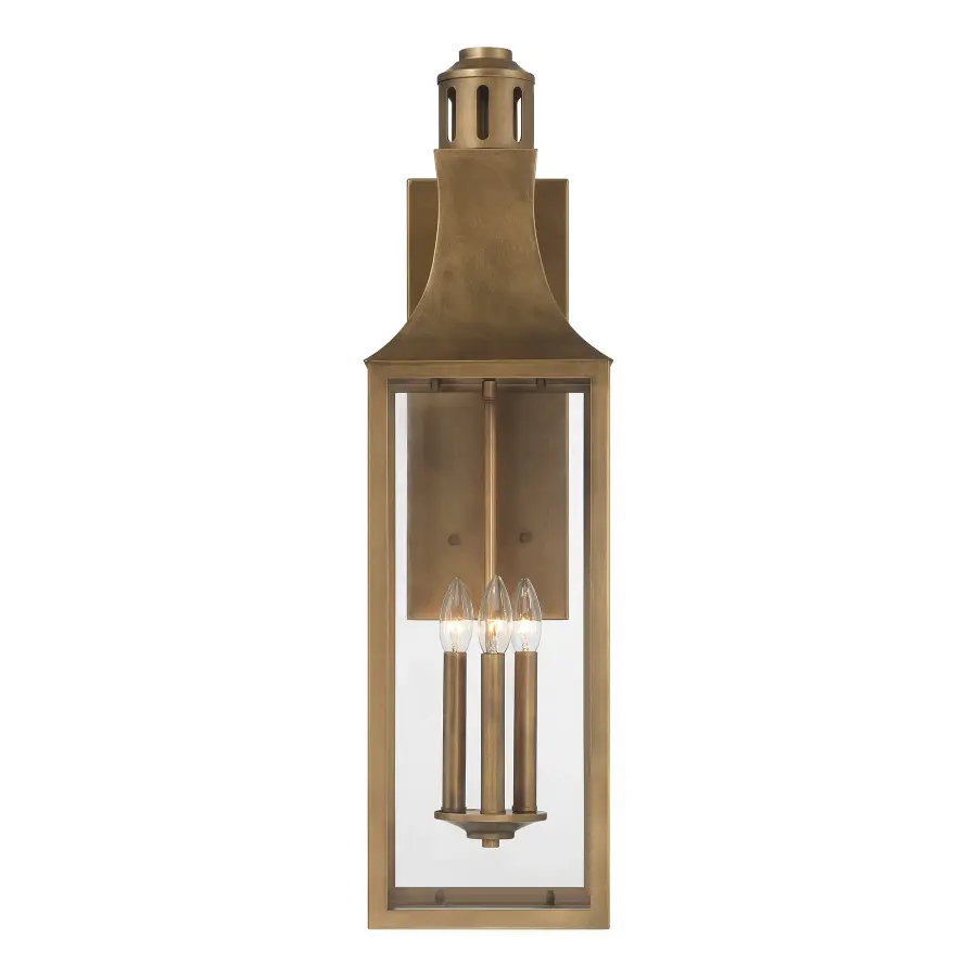 Lancaster 3-Light Outdoor Wall Lantern in Atlas Bronze - Image 3