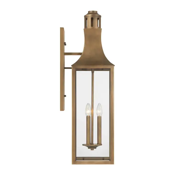 Lancaster 3-Light Outdoor Wall Lantern in Atlas Bronze - Image 5