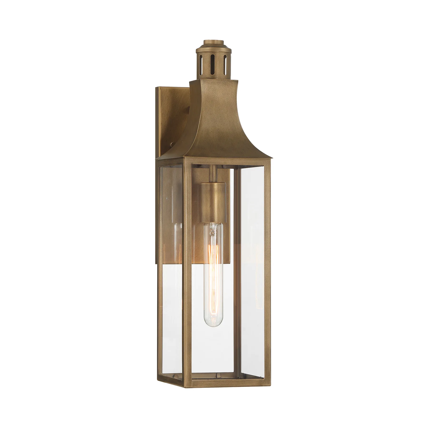 Lancaster One Light Outdoor Wall Lantern in Atlas Bronze