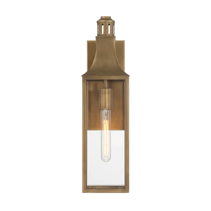 Lancaster 1-Light Outdoor Wall Lantern in Atlas Bronze - Image 3