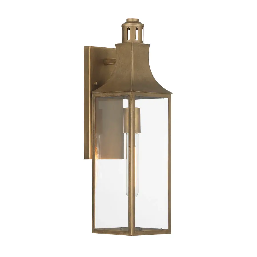 Lancaster 1-Light Outdoor Wall Lantern in Atlas Bronze - Image 4