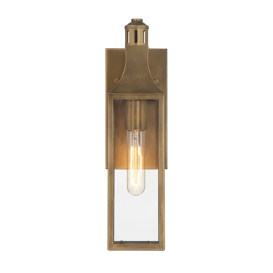 Lancaster 1-Light Outdoor Wall Lantern in Atlas Bronze - Image 3