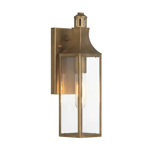 Lancaster 1-Light Outdoor Wall Lantern in Atlas Bronze - Image 4