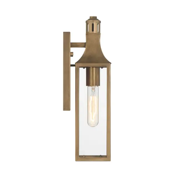 Lancaster 1-Light Outdoor Wall Lantern in Atlas Bronze - Image 5