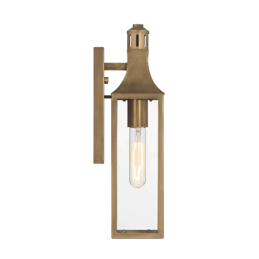 Lancaster 1-Light Outdoor Wall Lantern in Atlas Bronze - Image 5