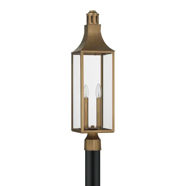 Lancaster 2-Light Outdoor Post Lantern in Atlas Bronze - alternate view