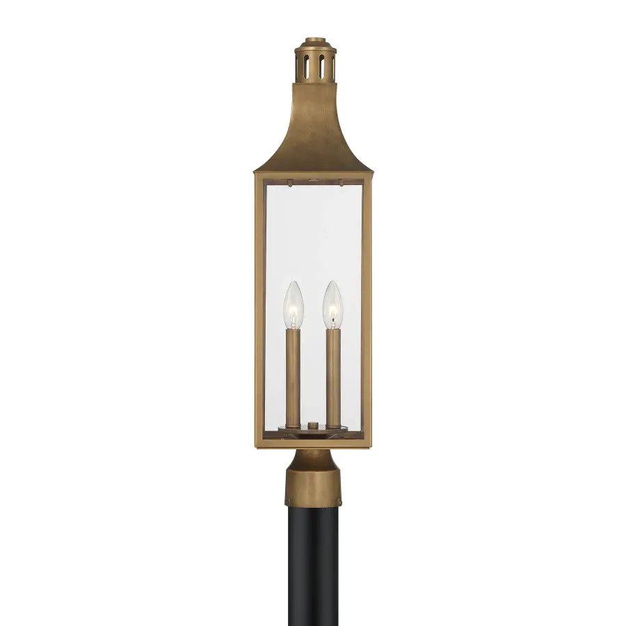 Lancaster 2-Light Outdoor Post Lantern in Atlas Bronze - Image 4