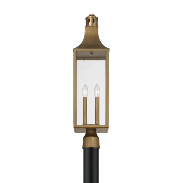 Lancaster 2-Light Outdoor Post Lantern in Atlas Bronze - Image 5