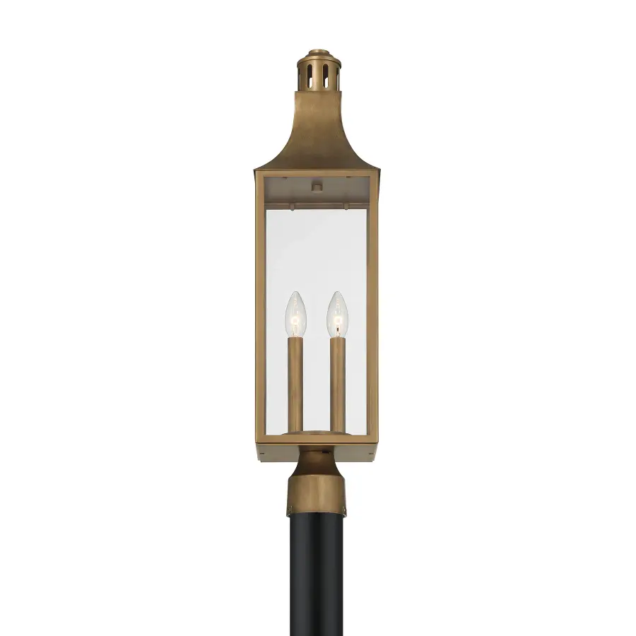 Lancaster 2-Light Outdoor Post Lantern in Atlas Bronze - Image 5