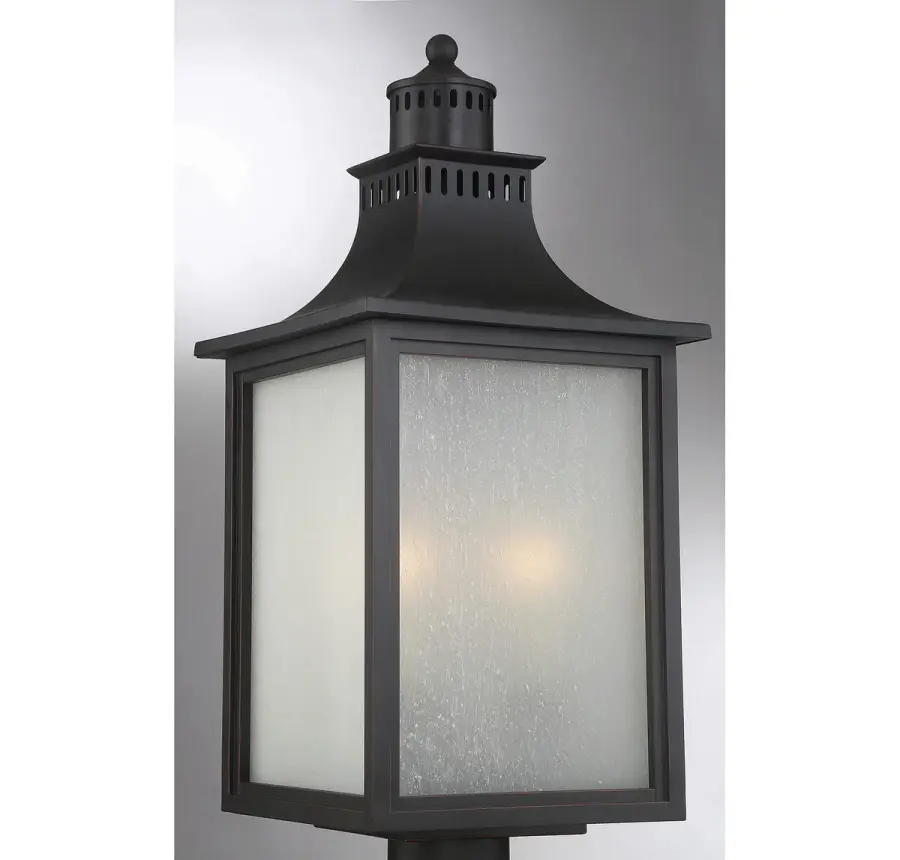 Monte Grande 3-Light Outdoor Post Lantern in English Bronze - Image 7
