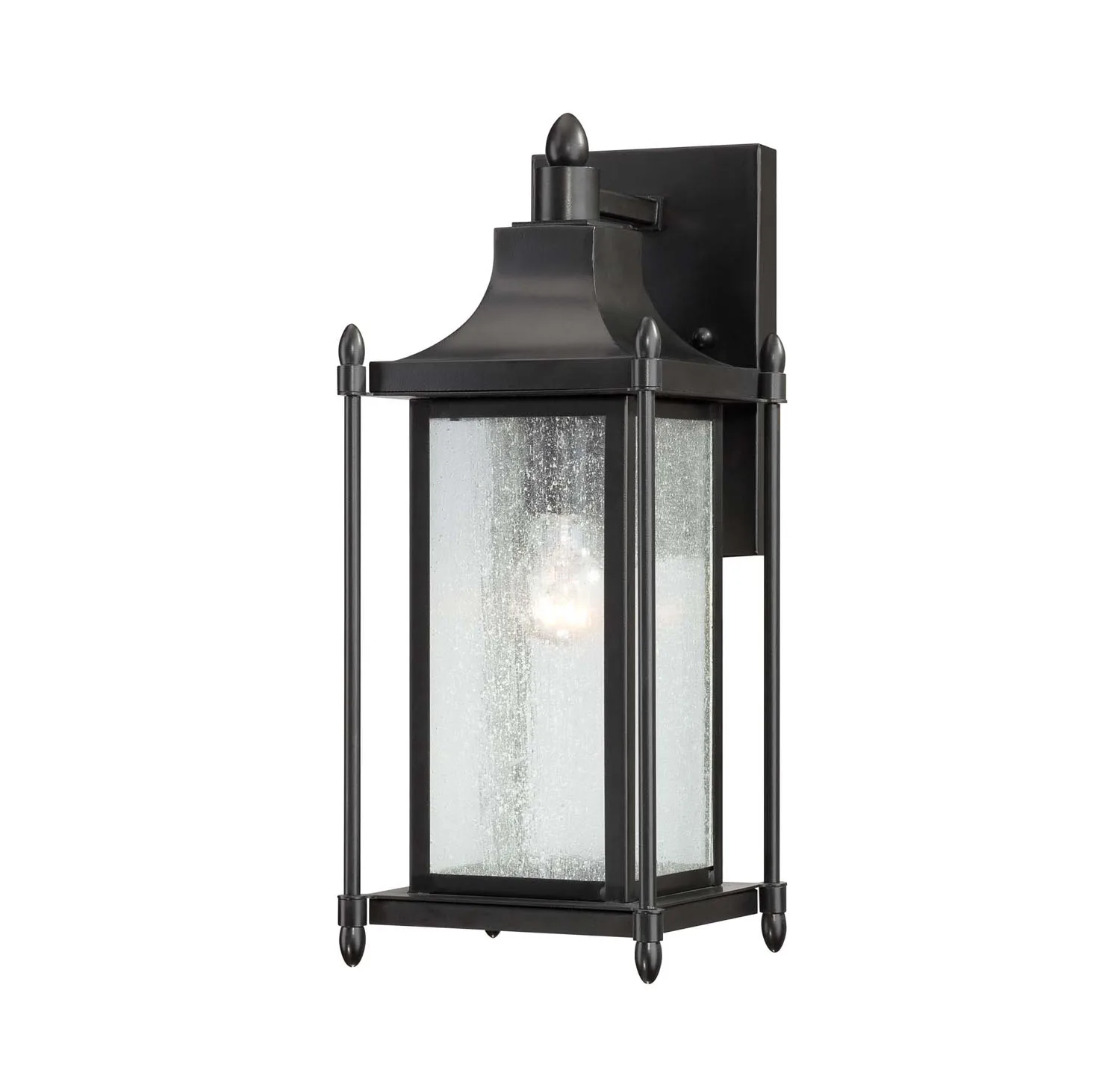 Dunnmore One Light Outdoor Wall Lantern in Black