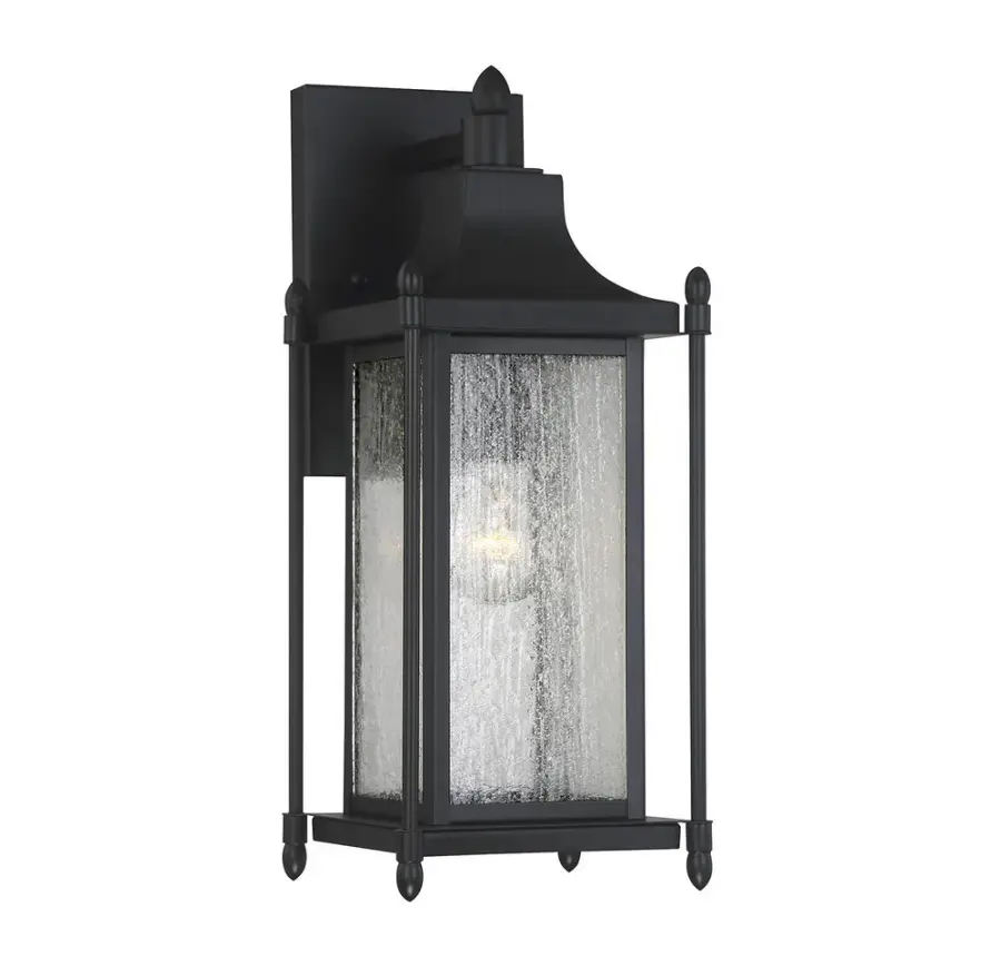 Dunnmore 1-Light Outdoor Wall Lantern in Black - Image 3