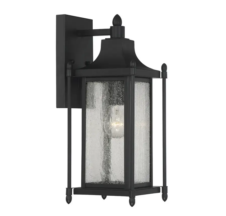 Dunnmore 1-Light Outdoor Wall Lantern in Black - Image 4