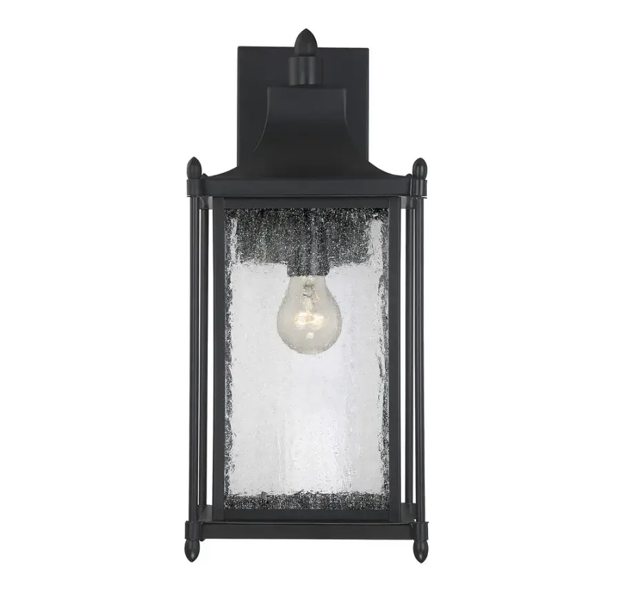 Dunnmore 1-Light Outdoor Wall Lantern in Black - Image 1