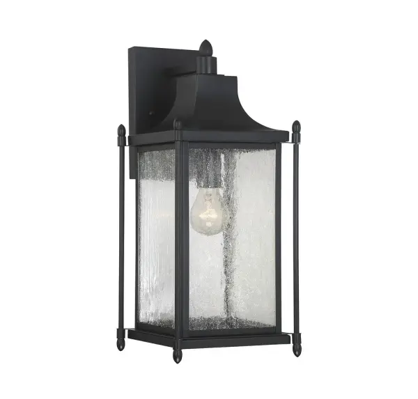 Dunnmore 1-Light Outdoor Wall Lantern in Black - Image 3