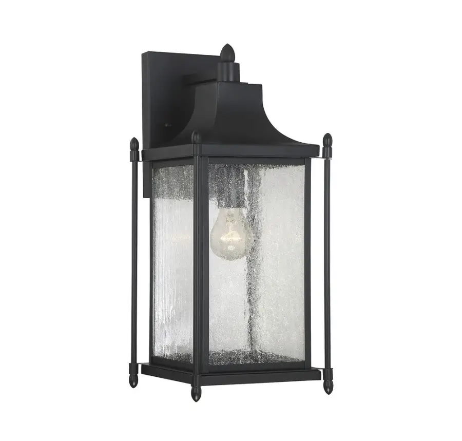 Dunnmore 1-Light Outdoor Wall Lantern in Black - Image 3