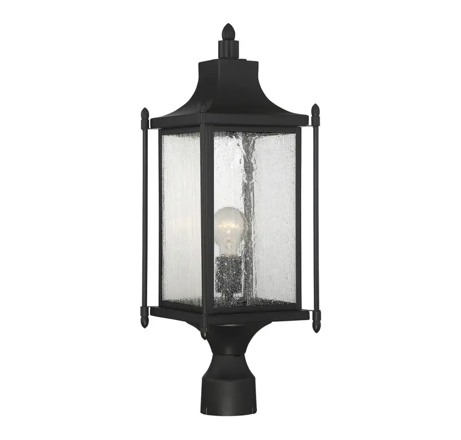 Dunnmore 1-Light Outdoor Post Lantern in Black - Image 1