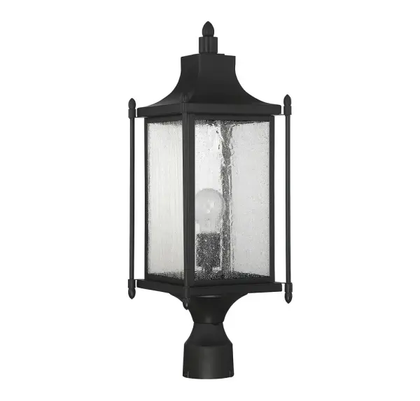 Dunnmore 1-Light Outdoor Post Lantern in Black - alternate view