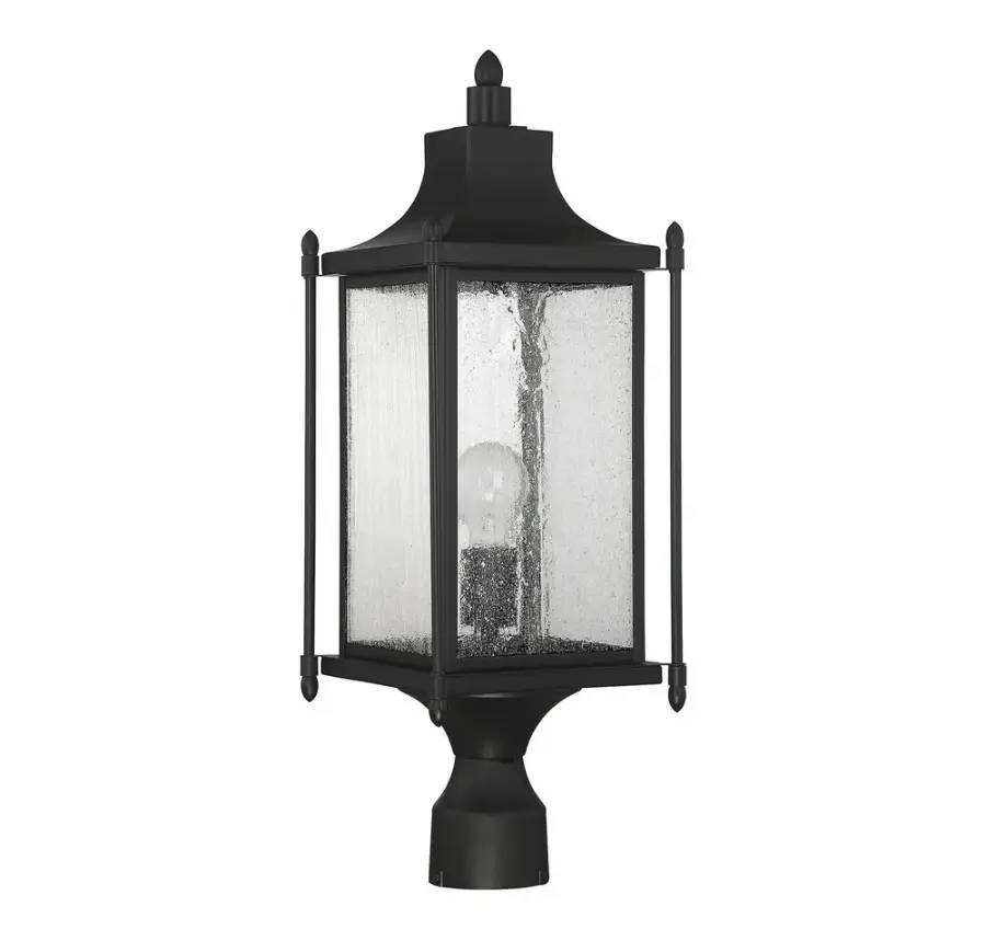 Dunnmore 1-Light Outdoor Post Lantern in Black - Image 2