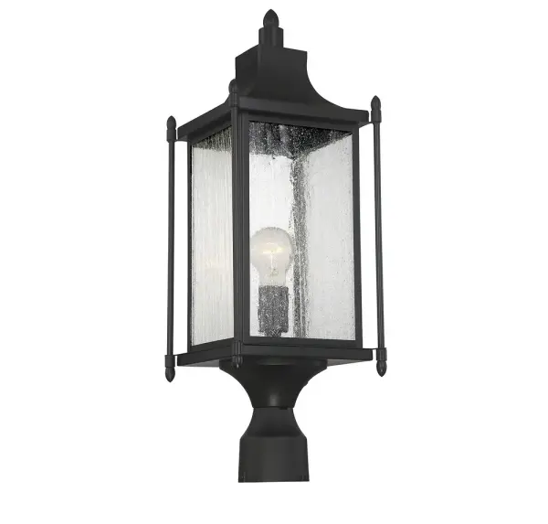 Dunnmore 1-Light Outdoor Post Lantern in Black - Image 3