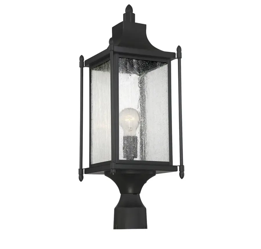 Dunnmore 1-Light Outdoor Post Lantern in Black - Image 3