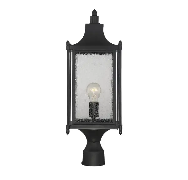 Dunnmore 1-Light Outdoor Post Lantern in Black - Image 5