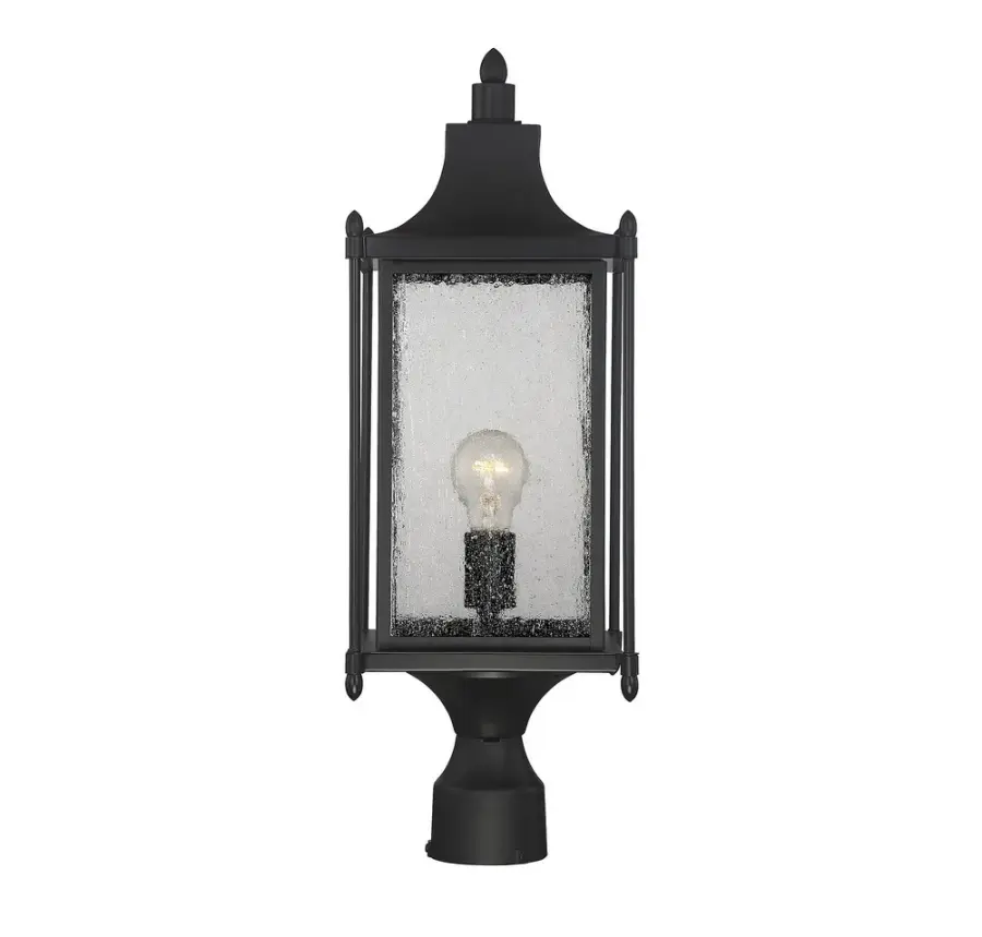 Dunnmore 1-Light Outdoor Post Lantern in Black - Image 5