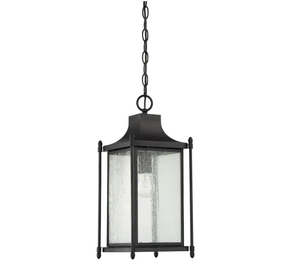 Dunnmore 1-Light Outdoor Hanging Lantern in Black - alternate view