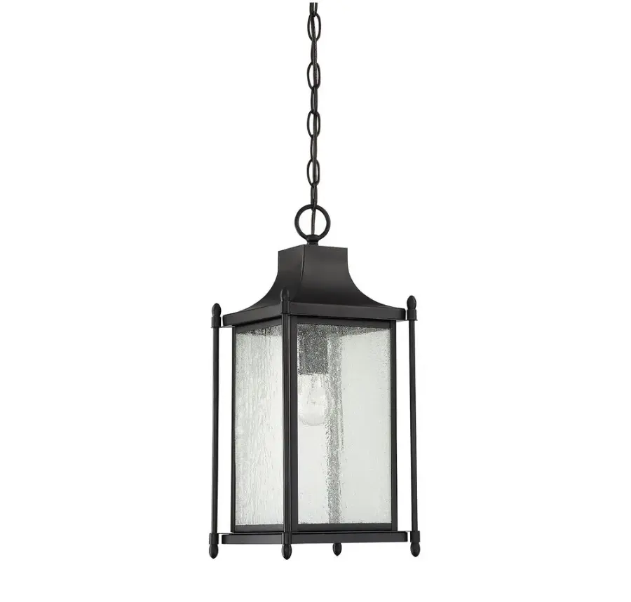 Dunnmore 1-Light Outdoor Hanging Lantern in Black - Image 2