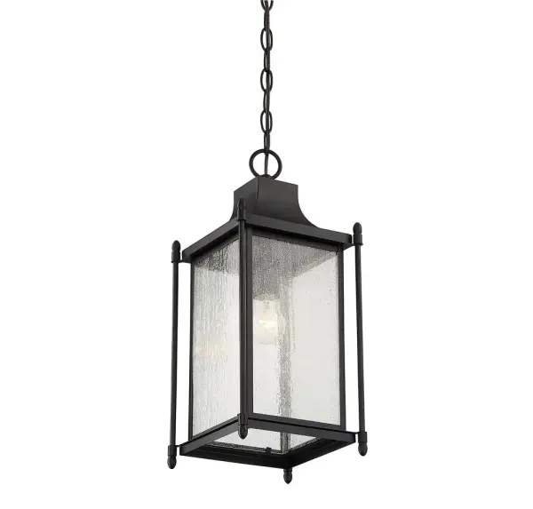Dunnmore 1-Light Outdoor Hanging Lantern in Black - Image 4
