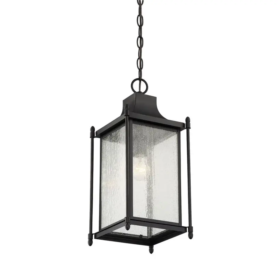 Dunnmore 1-Light Outdoor Hanging Lantern in Black - Image 4