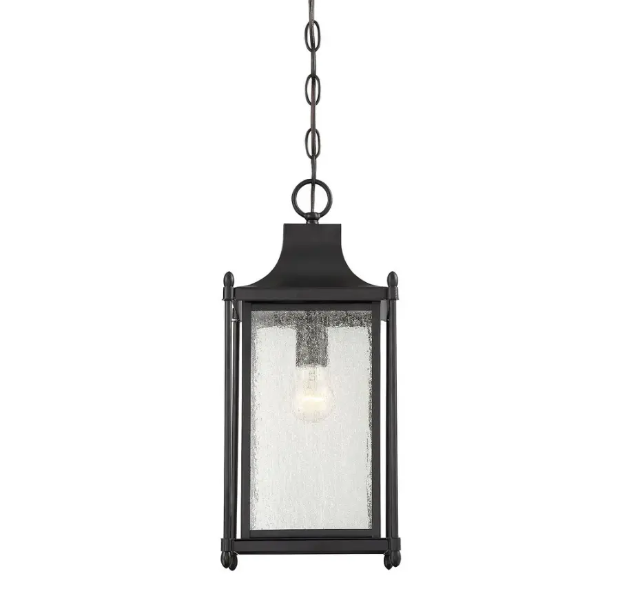 Dunnmore 1-Light Outdoor Hanging Lantern in Black - Image 5