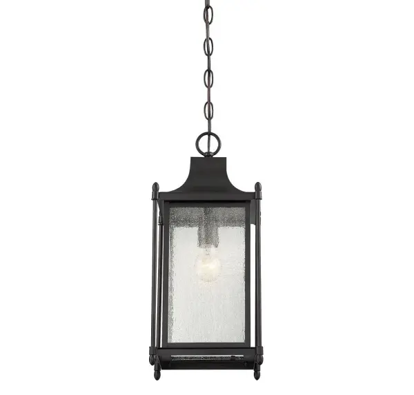 Dunnmore 1-Light Outdoor Hanging Lantern in Black - Image 6