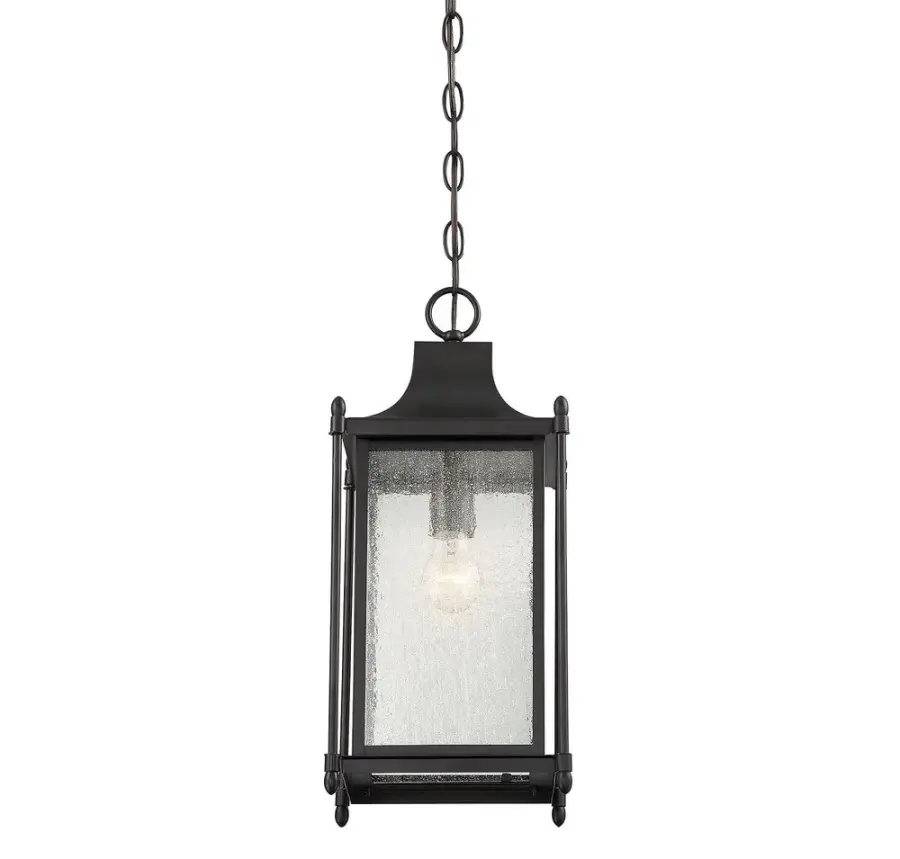Dunnmore 1-Light Outdoor Hanging Lantern in Black - Image 6