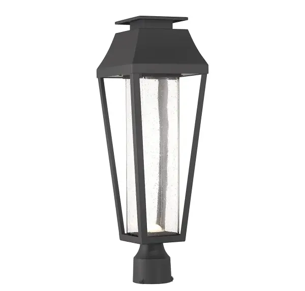 Brookline LED Outdoor Post Lantern in Matte Black - Image 1