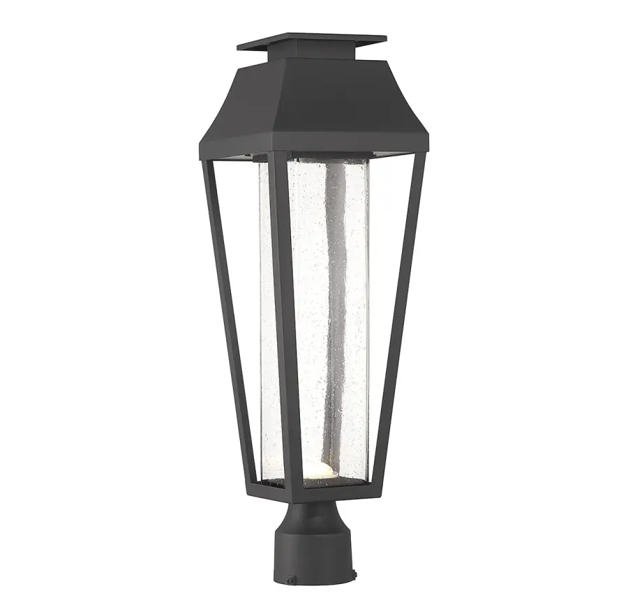 Brookline LED Outdoor Post Lantern in Matte Black - Image 1