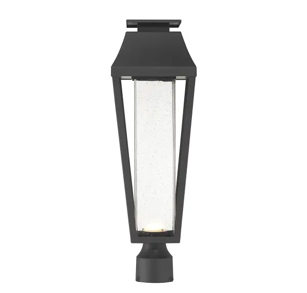 Brookline LED Outdoor Post Lantern in Matte Black - Image 3
