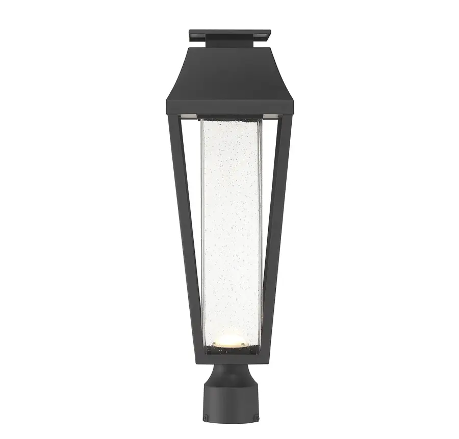 Brookline LED Outdoor Post Lantern in Matte Black - Image 3