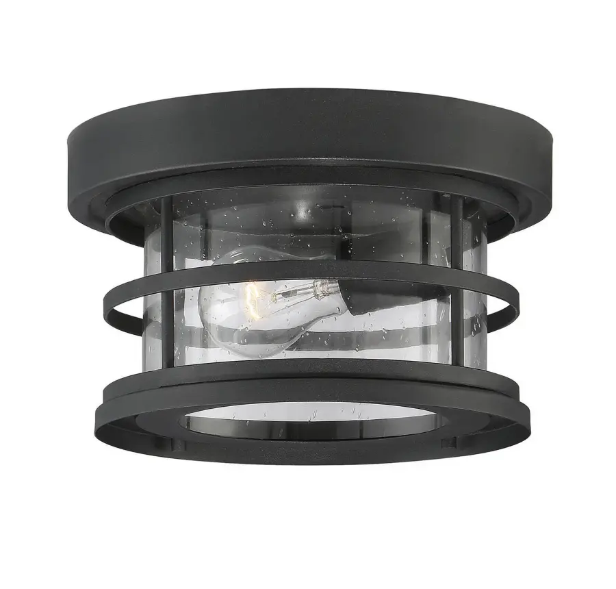 Barrett One Light Flush Mount in Black - Image 1