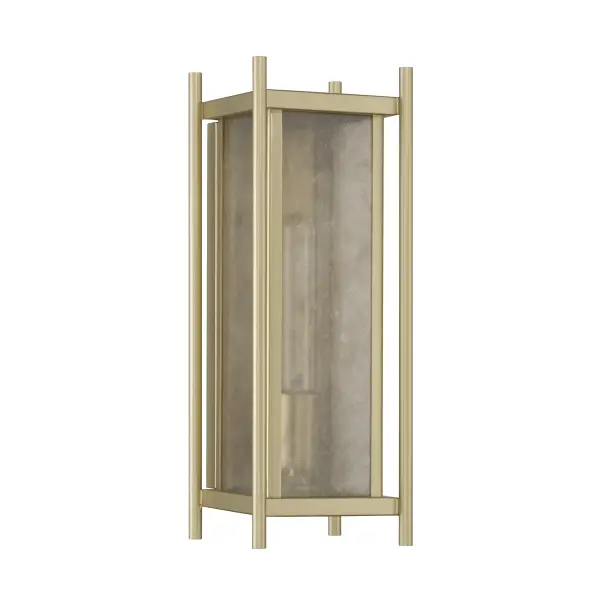 Jacobs 1-Light Outdoor Wall Lantern in Serene Brass - Image 2