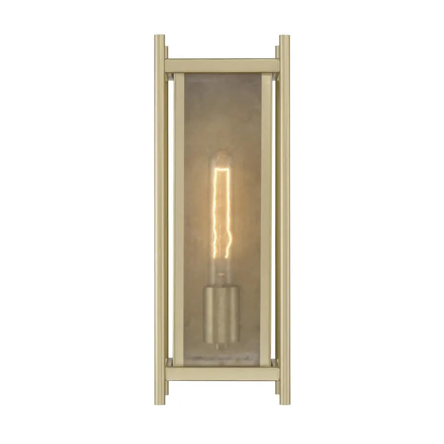 Jacobs 1-Light Outdoor Wall Lantern in Serene Brass - Image 3
