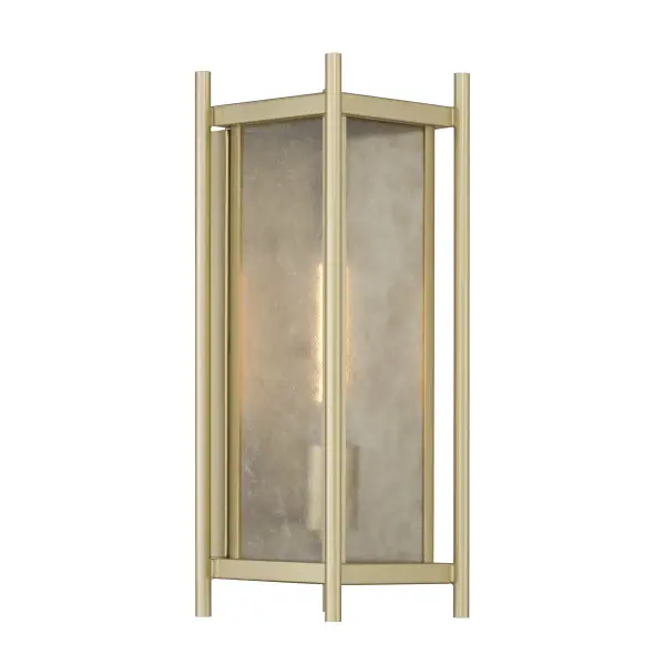 Jacobs 1-Light Outdoor Wall Lantern in Serene Brass - Image 4