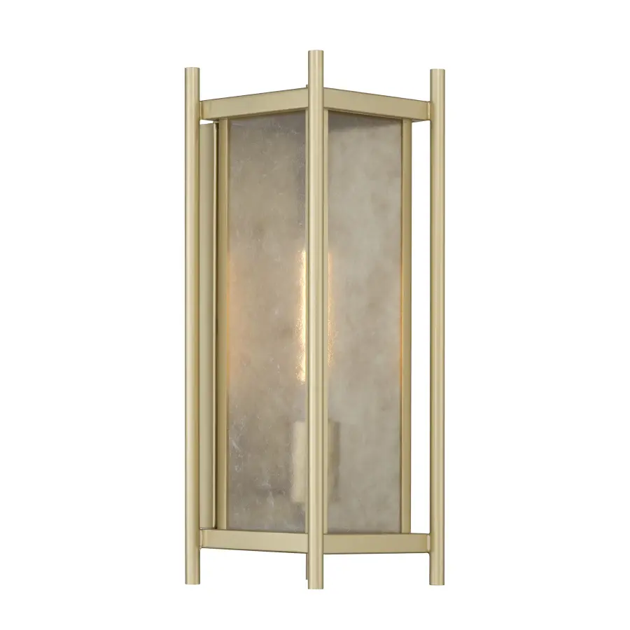 Jacobs 1-Light Outdoor Wall Lantern in Serene Brass - Image 4