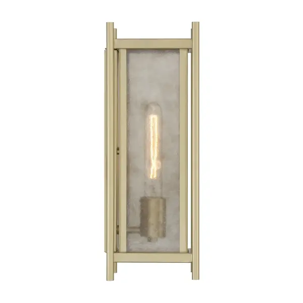 Jacobs 1-Light Outdoor Wall Lantern in Serene Brass - Image 5