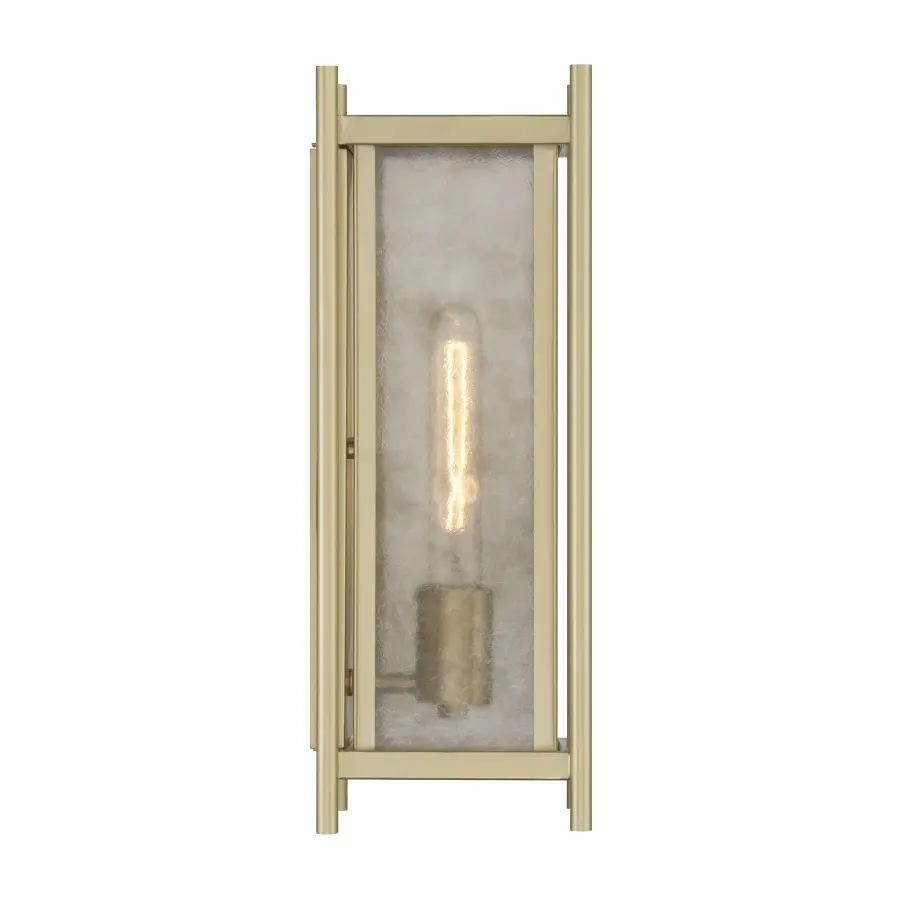 Jacobs 1-Light Outdoor Wall Lantern in Serene Brass - Image 5